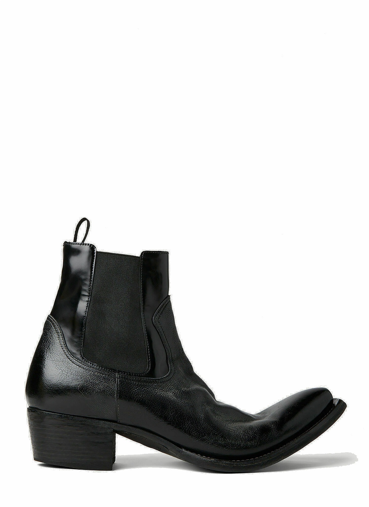 Photo: Prada - Turn-Up Toe Cowboy Boots in Black
