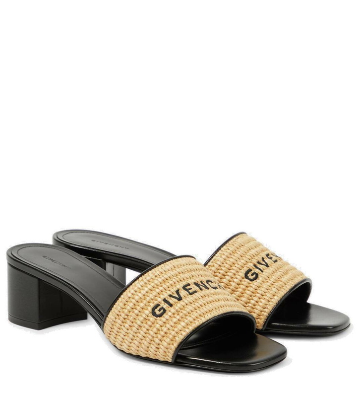 Photo: Givenchy 45 logo embroidered mules
