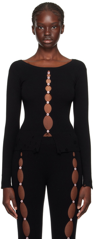 Photo: Rui Black Cutout Long Sleeve T-Shirt