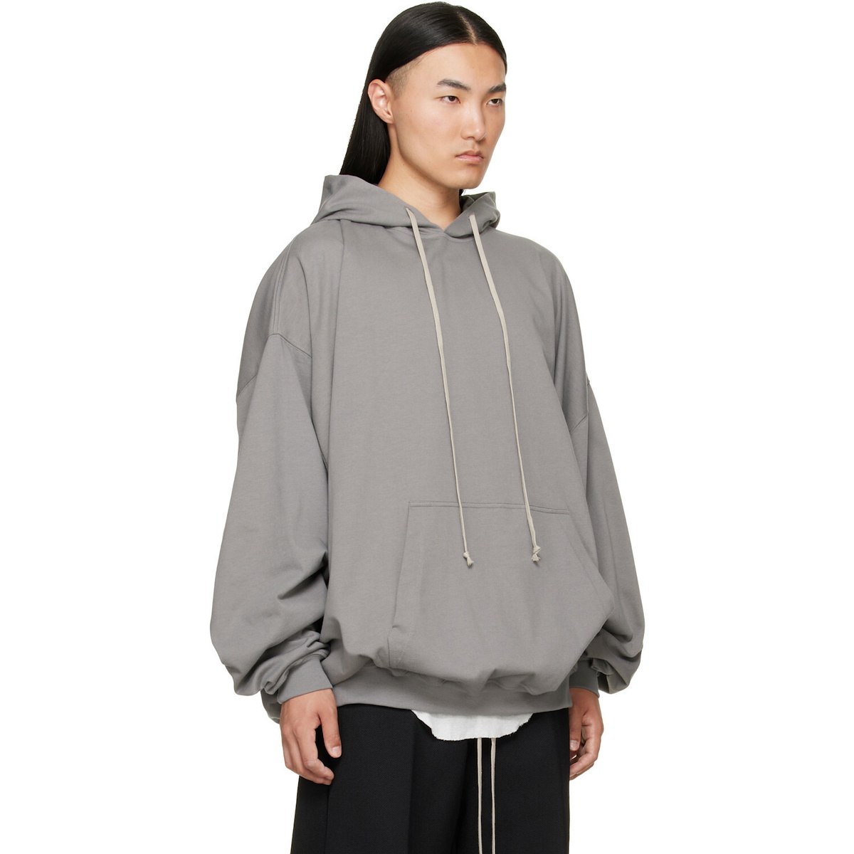 Rick Owens Gray Tower Hun Hoodie