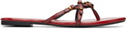 Marc Jacobs Red 'The Leather Kiki' Sandals