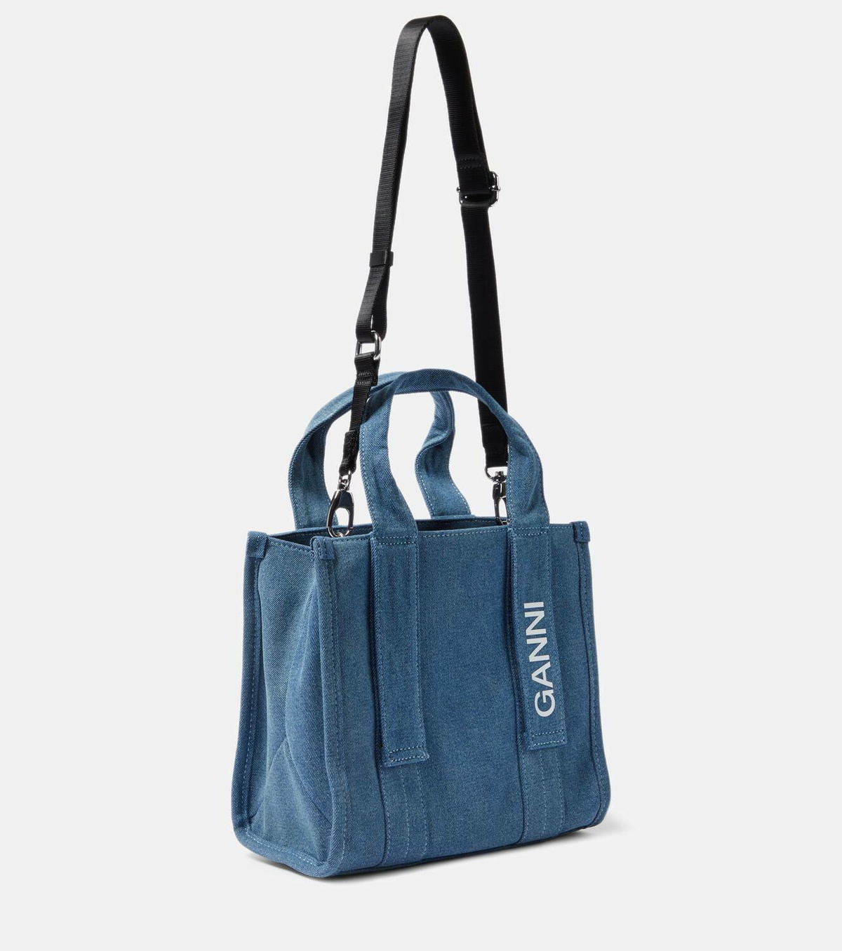 Ganni Small denim tote bag GANNI