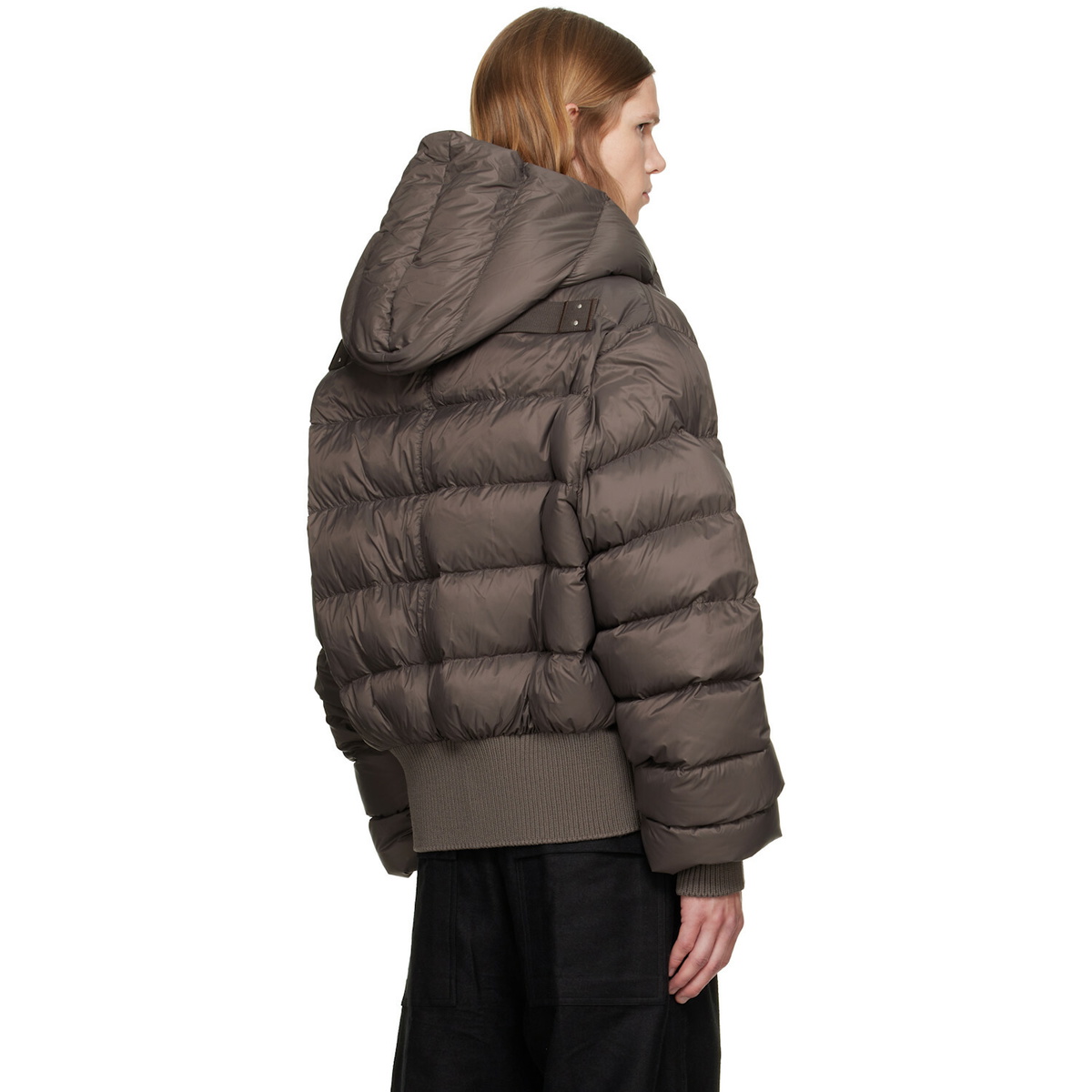 Rick Owens Taupe Tower Hooded Jacket
