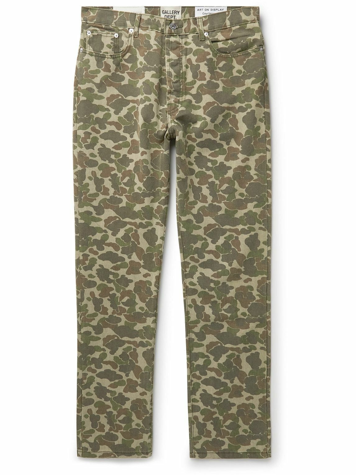 Photo: Gallery Dept. - Road Straight-Leg Camouflage-Print Cotton-Blend Twill Trousers - Green