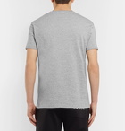 Alexander McQueen - Slim-Fit Printed Mélange Cotton-Jersey T-Shirt - Gray