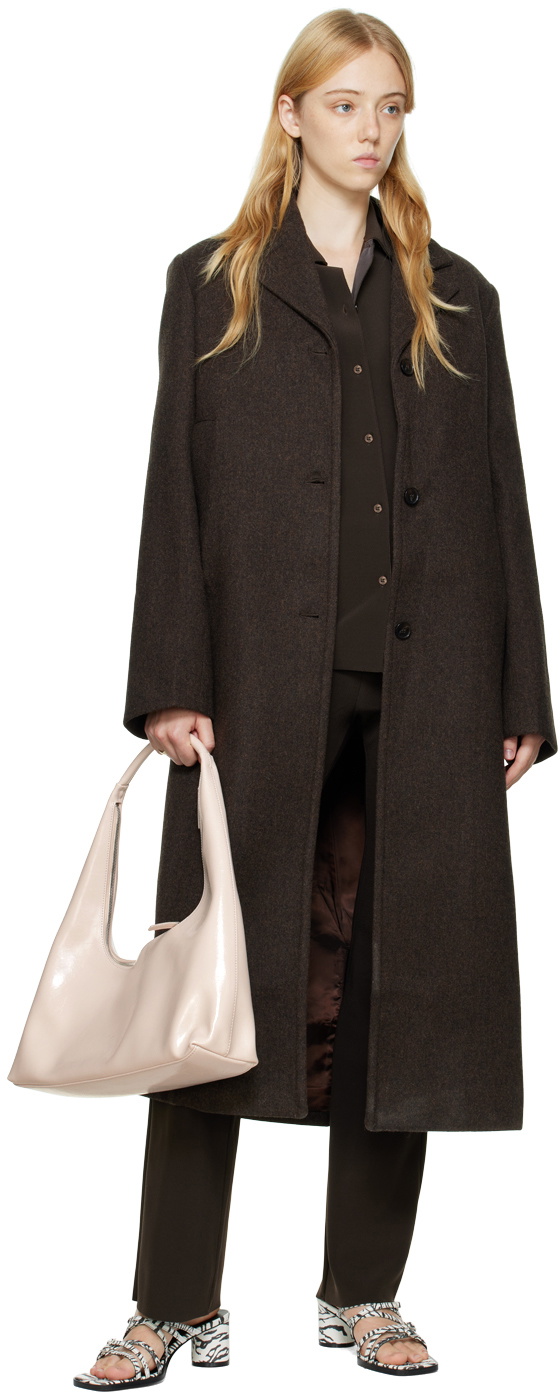 Birrot Brown Point Collar Cardigan
