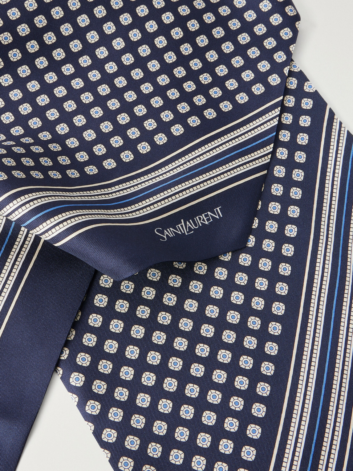 SAINT LAURENT - Printed Silk-Twill Scarf