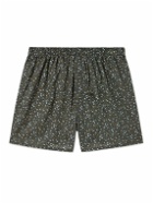 Sunspel - Floral-Print Cotton Boxer Shorts - Gray