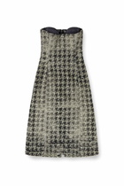 Diesel Midi dress in houndstooth-weave denim - Dresses Womens in Multicolor