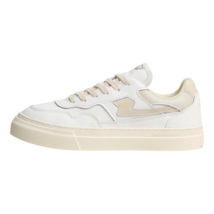 Photo: Stepney Workers Club Men's Pearl II S-Strike Leather Sneaker in White/Putty