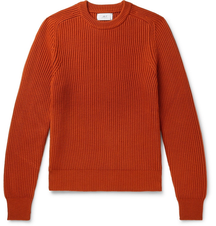 Photo: MR P. - Ribbed Merino Wool Sweater - Orange