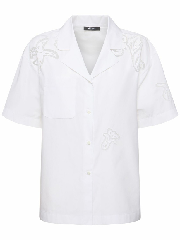 Photo: VERSACE Baroque Print Poplin Shirt