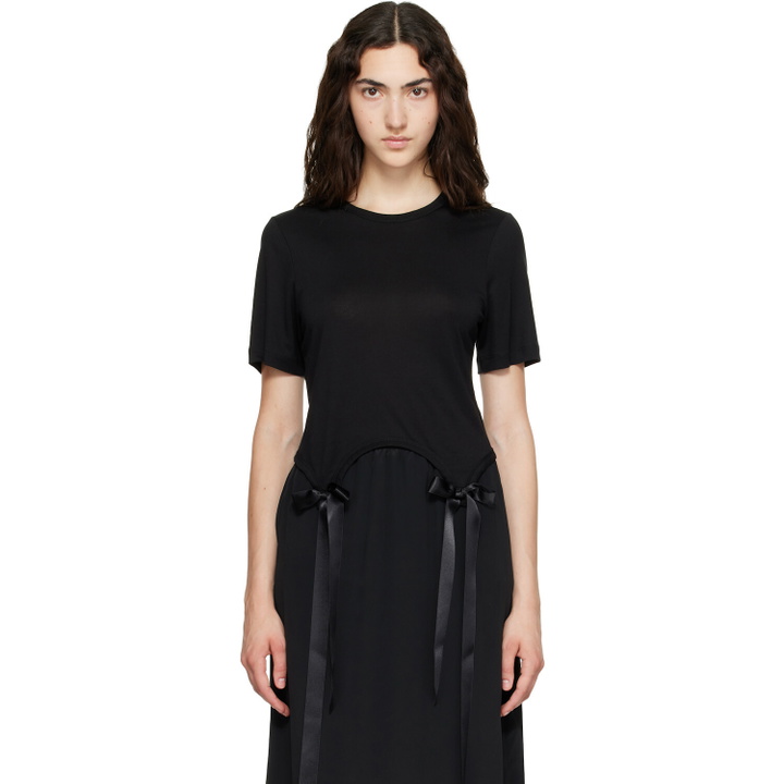 Photo: Simone Rocha Black Bow Tail Easy T-shirt