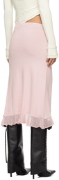 GUIZIO Pink Bellamar Midi Skirt