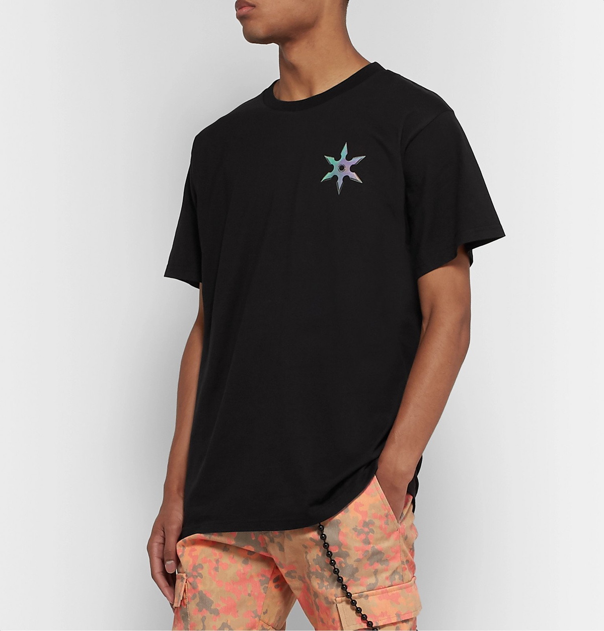 Resort Corps - Printed Cotton-Jersey T-Shirt - Black