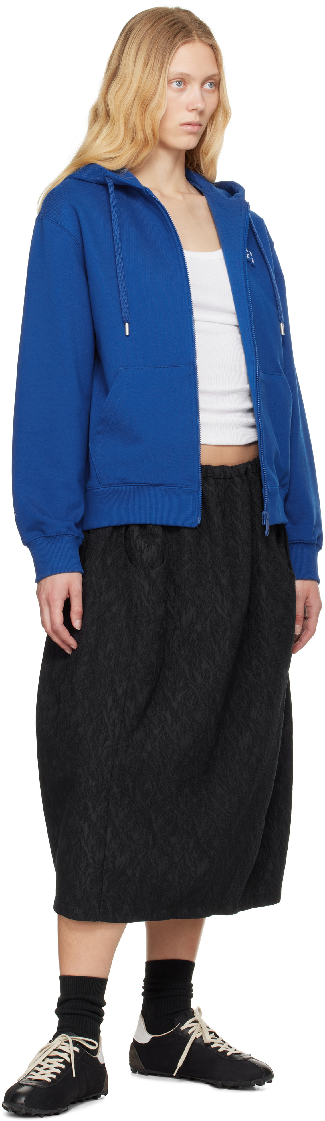 ADER error Blue Sig; TRS Tag 01 Zip-Up Hoodie