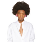 Wild and Woolly Pink Mink Puff Ball Earrings