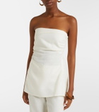 Faithfull Boe strapless linen top
