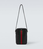 Gucci Web Trademark Mini leather crossbody bag