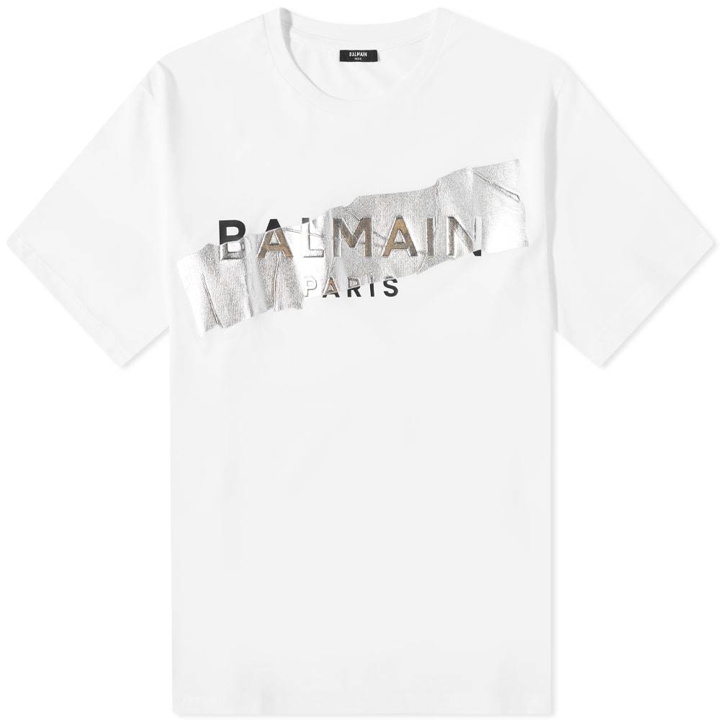 Photo: Balmain Foil Tape Tee