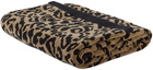 WACKO MARIA Beige & Black Leopard Jacquard Beach Towel