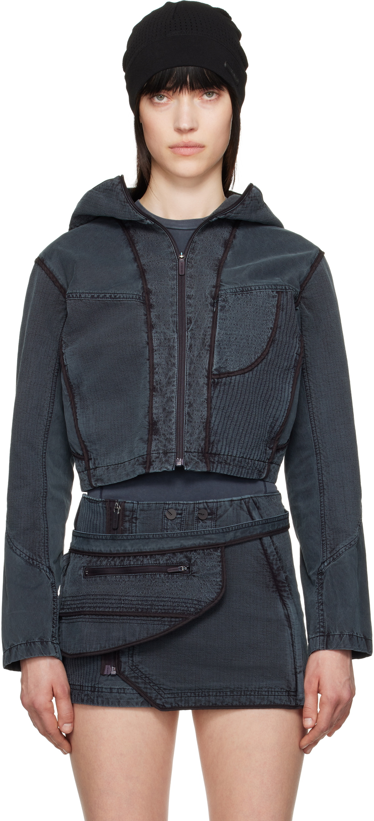 HYEIN SEO Gray Dyed Crop Jacket