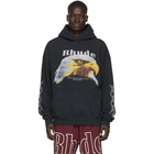 Rhude Black Bald Eagle Hoodie