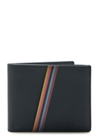 Paul Smith Stripe-print Leather Wallet - Navy - One Size