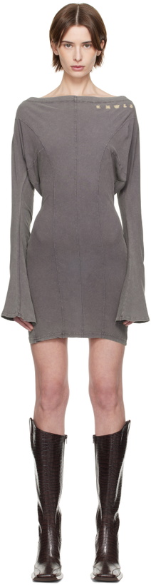 Photo: KNWLS Gray Ace Longsleeve Minidress