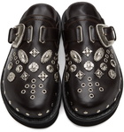 Toga Virilis SSENSE Exclusive Brown Leather Studded Clogs