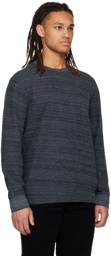 Vince Blue Thermal Long Sleeve T-Shirt