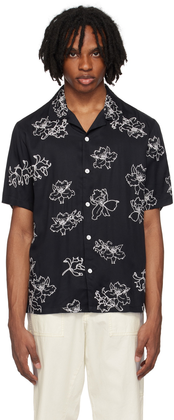 rag & bone Black Avery Resort Shirt Rag and Bone