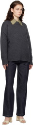 CO Gray Boyfriend Crew Neck Sweater