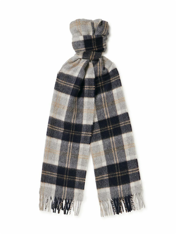 Photo: Purdey - Fringed Checked Cashmere Scarf