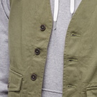 Universal Works Men's Field Waistcoat in Light Olive