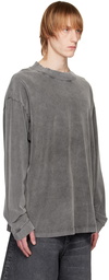 Acne Studios Black Crewneck Long Sleeve T-Shirt