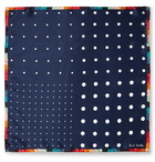 Paul Smith - Polka-Dot Silk Pocket Square - Blue