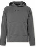 Nike Training - Logo-Print Dri-FIT Fleece Hoodie - Gray