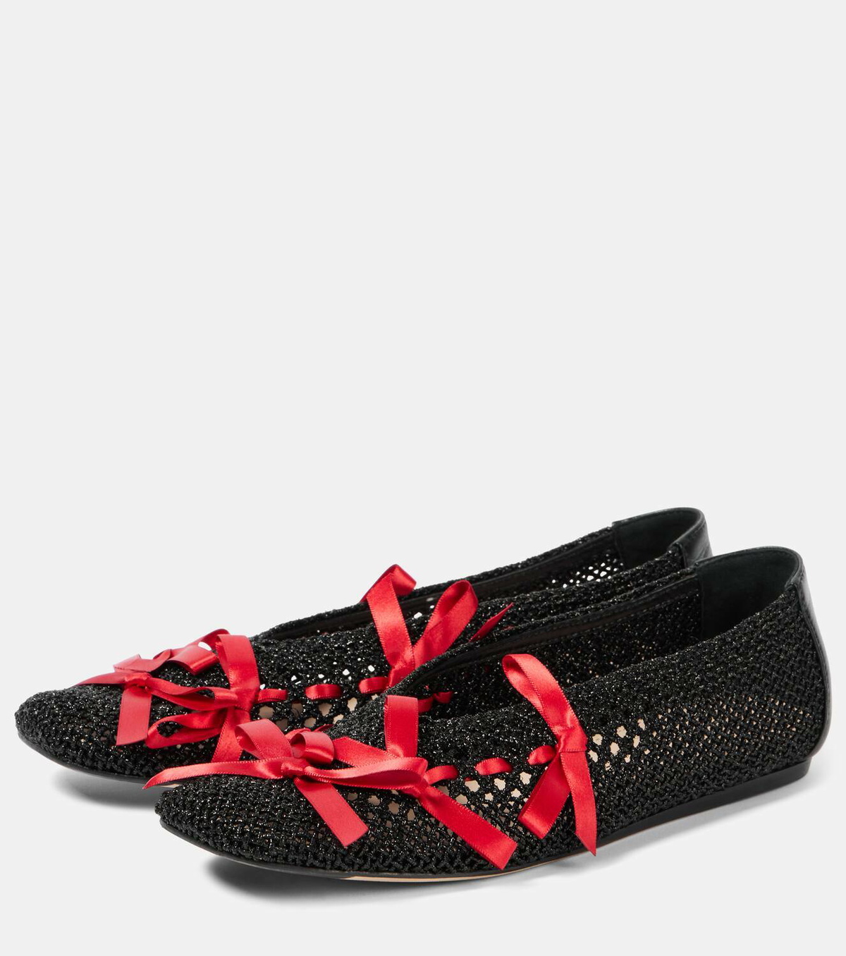 【Simone Rocha】 Bow-detail crochetバレエフラット Simone Rocha Bow-detail crochet ballet flats Simone Rocha