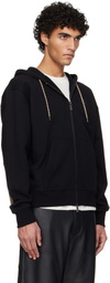 Burberry Black Rory Check Patch Hoodie