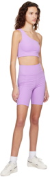 Girlfriend Collective Purple High-Rise Bike Shorts