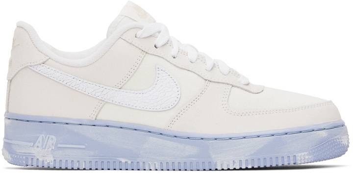 Photo: Nike Off-White & Blue Air Force 1 '07 LV8 EMB Sneakers