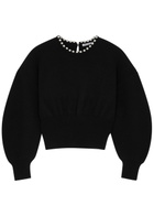 Alexander Wang Bead-embellished Wool-blend Jumper Black