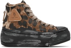 R13 Brown & Black Kurt High Top Sneakers