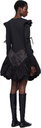 Chopova Lowena Black Backtuck Minidress