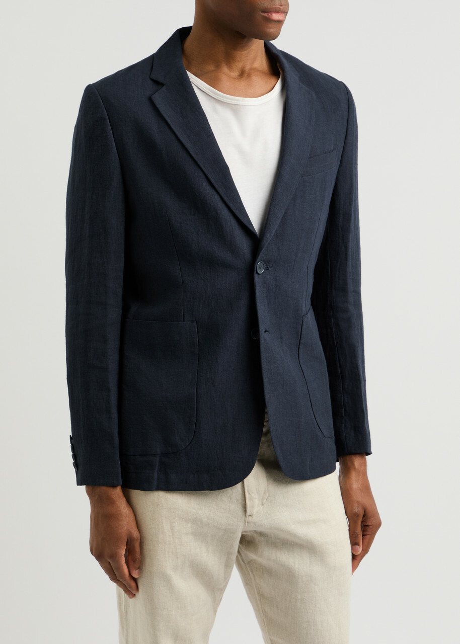 Percival Linen Blazer Navy