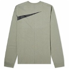 Nike ISPA Long Sleeve T-shirt in Dark Stucco/Black