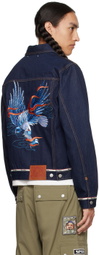 Evisu Navy Seagull & Eagle Denim Jacket