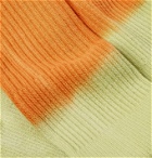 Mr P. - Tie-Dyed Cotton-Blend Socks - Orange