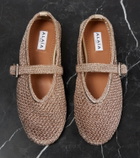 Alaïa Metallic mesh ballet flats